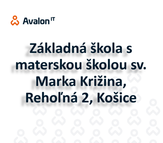 Základná škola s materskou školou sv. Marka Križina, Rehoľná 2, Košice